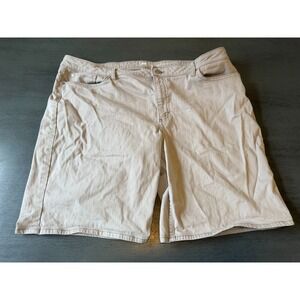 beige khaki LEE RIDERS MIDRISE BERMUDA  plus size short 20 M